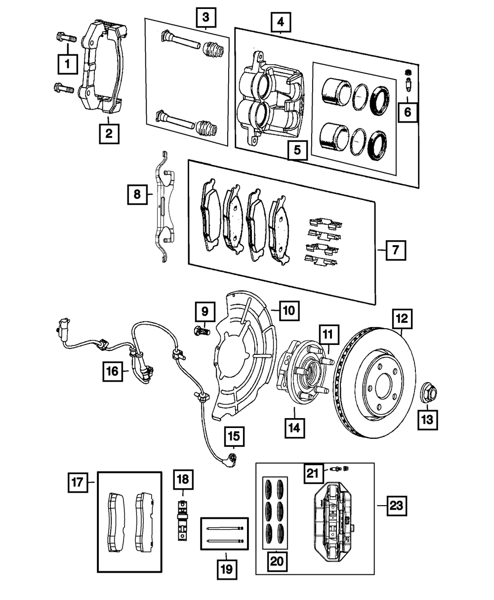 Front Disc Brake Pad Kit - Mopar (68052369AE)